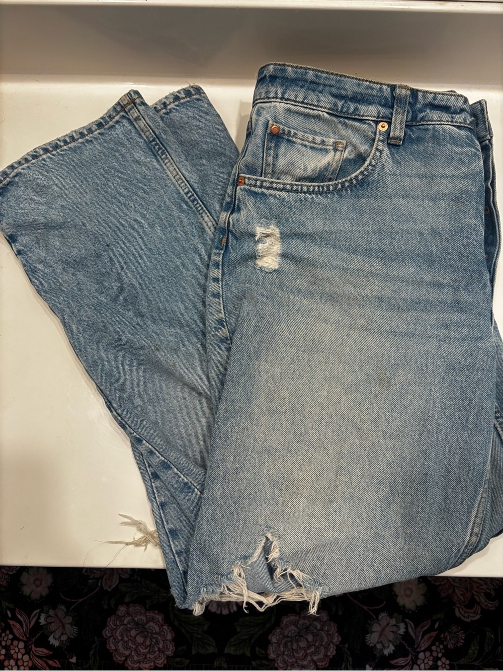 H&M size 12 Distressed Worn Jeans